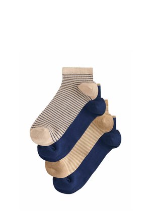 Next, 4 PACK - Socks - navy blue/camel stripe