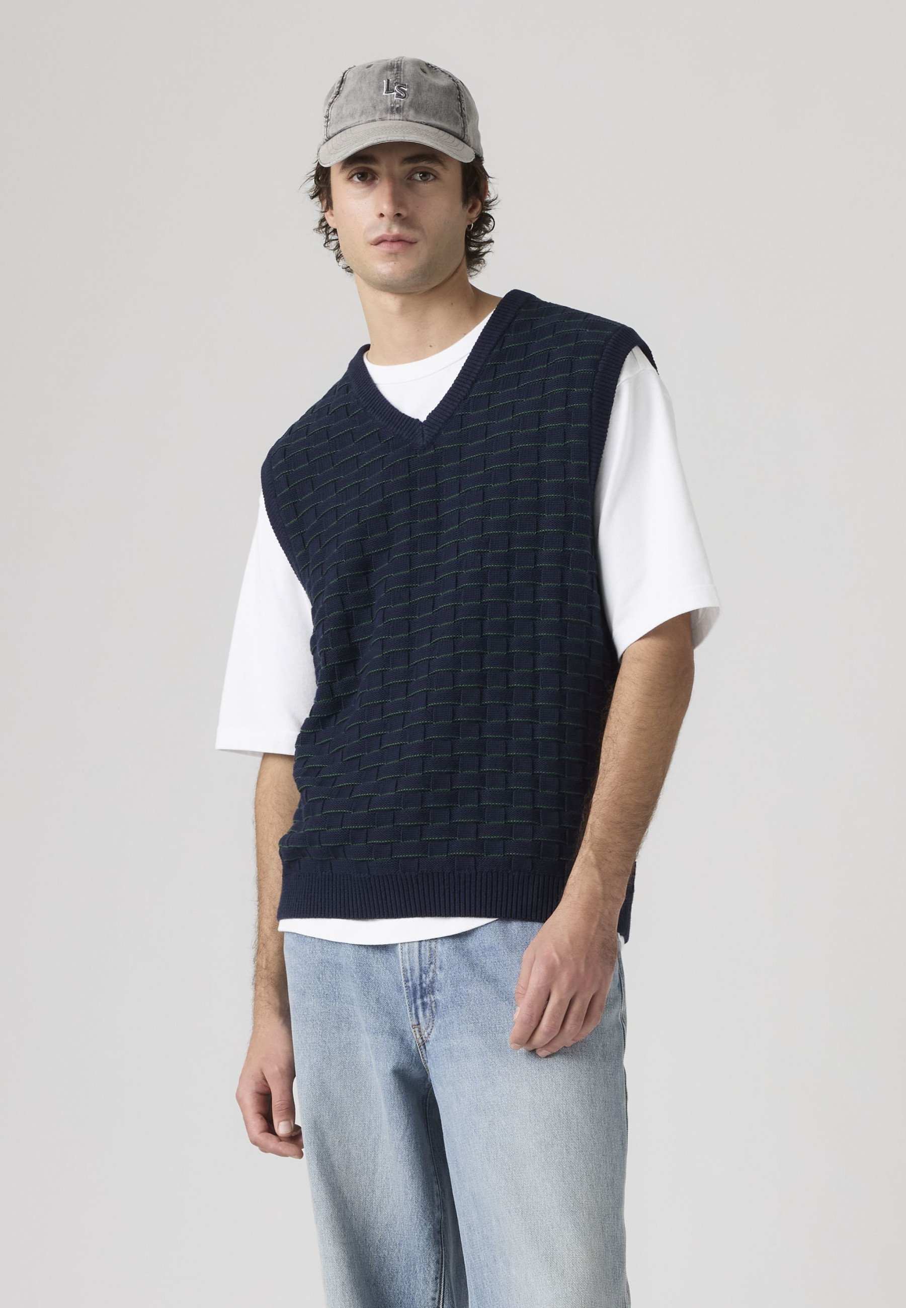 Lacoste TENNIS HERITAGE SLEEVELESS - Jumper - navy blue/spleen