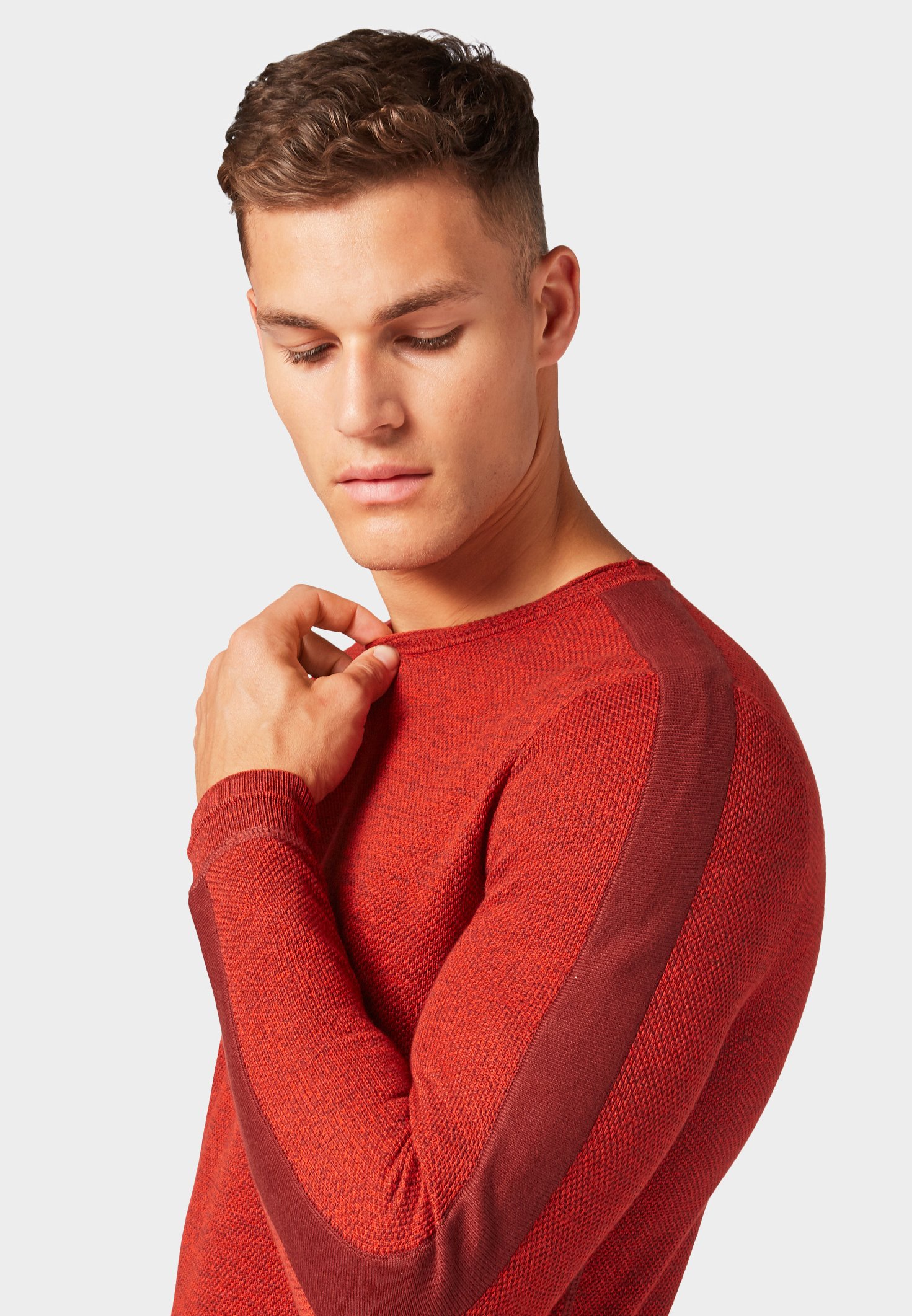 TOM TAILOR FINE STRUCTURED CREW NECK Trui redRood TOM TAILOR Trui redRood Zalando.nl