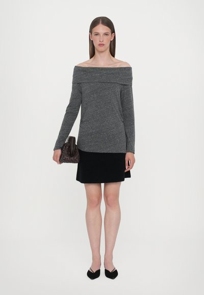 CLOSED ASYMMETRIC LONG SLEEVE - Bluză cu mânecă lungă - dark grey