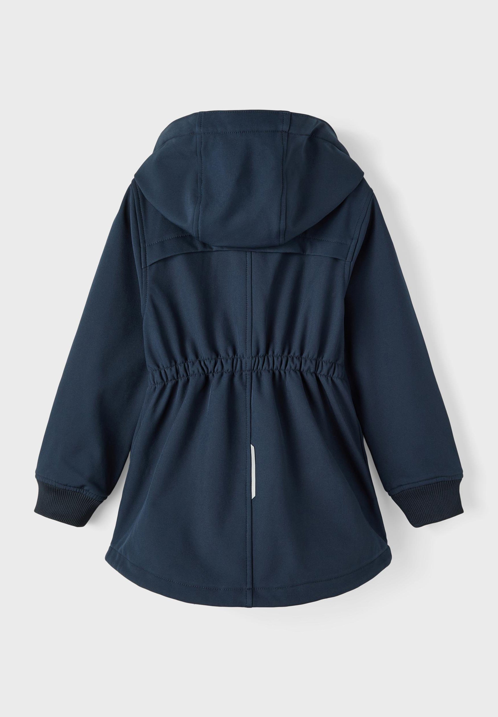 NAME IT Jungen Softshelljacke – Mit Kapuze, Seitlichen Reißverschlusstaschen