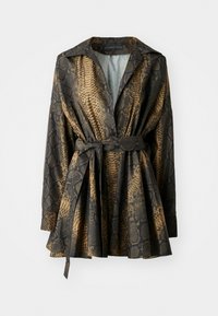 SUPER OVERSIZED FLARED MINI DRESS - Robe de soirée - brown