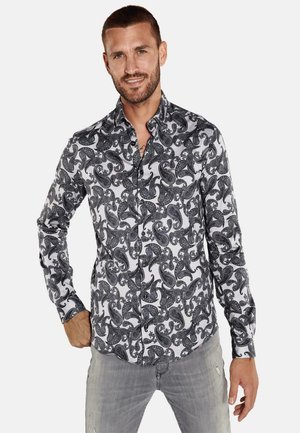 GEMUSTERT - Hemd - anthrazit