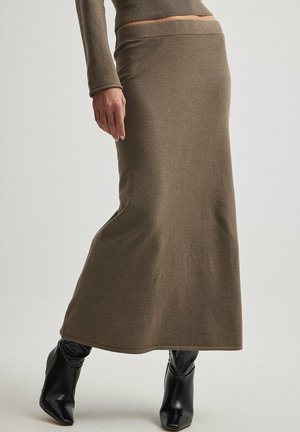 NA-KD Maxi skirt - brown