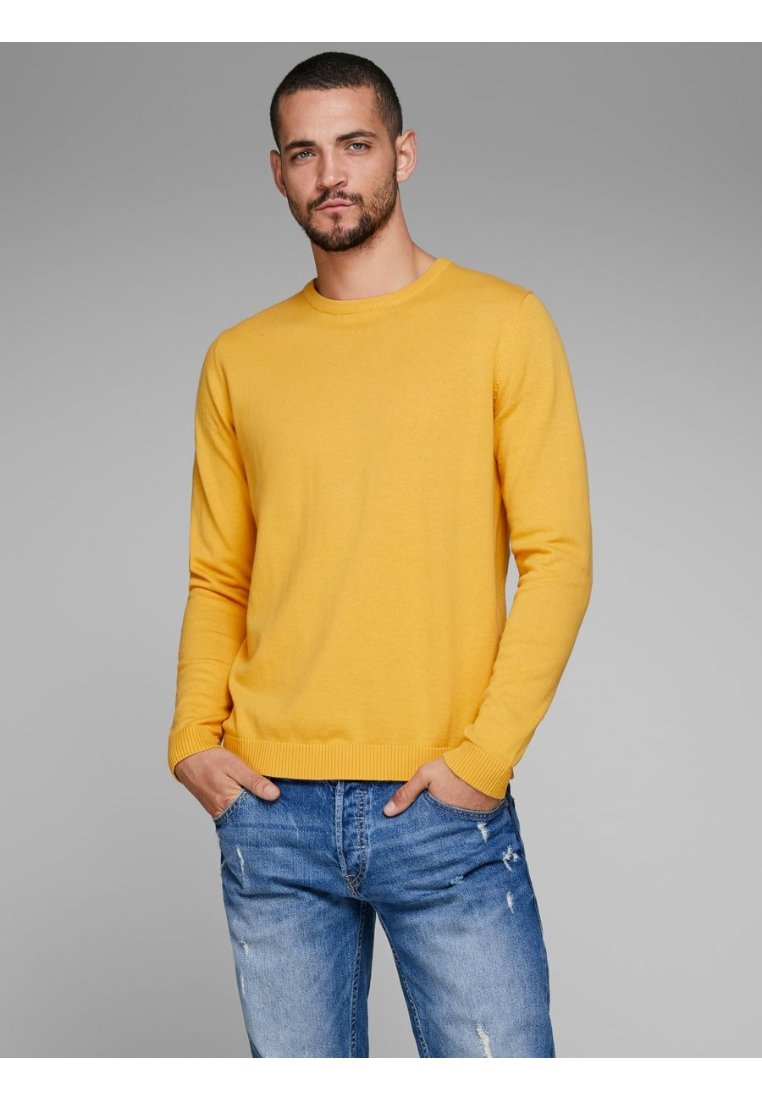 Jack & Jones JJEBASIC CREW NECK NOOS - Strickpullover - yellow