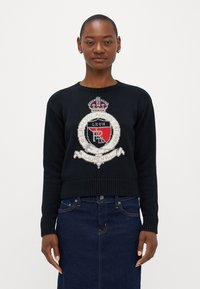 Lauren Ralph Lauren Petite RIEDNEE LONG SLEEVE - Vesta - black multi