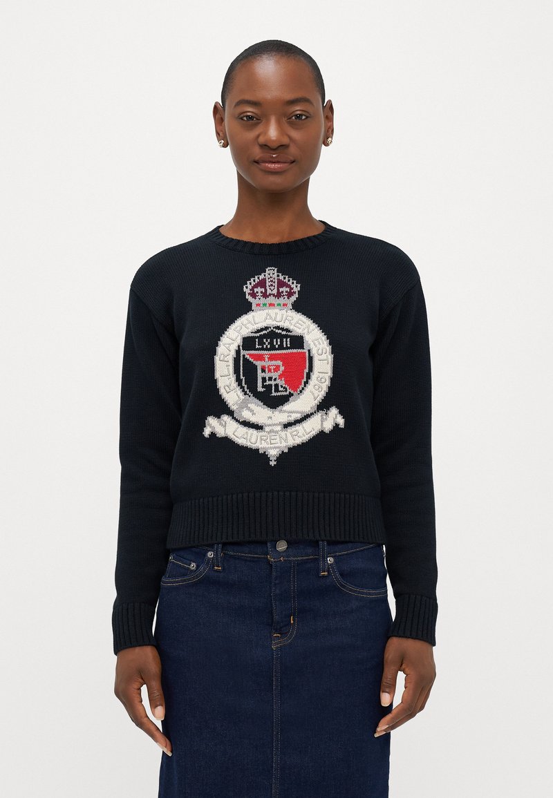 Lauren Ralph Lauren Petite RIEDNEE LONG SLEEVE - Vesta - black multi