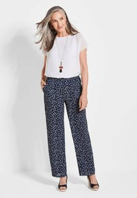 GOLDNER VERA - Broek - navy patterned