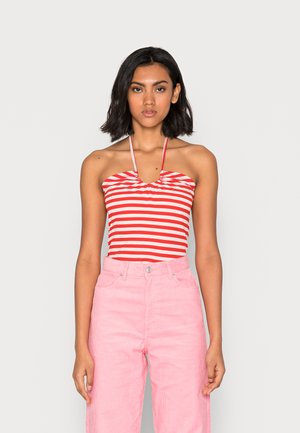 VIZINDY TIE SINGLET - Top - flame scarlet strawberry cream