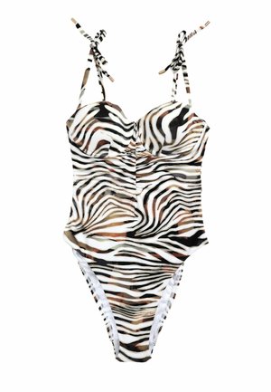 PRINT CUPPED TUMMY CONTROL - Costume da bagno - zebra