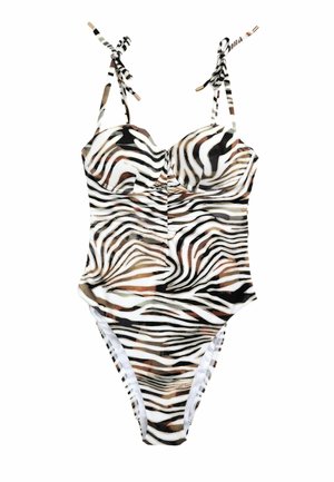 Mint Velvet PRINT CUPPED TUMMY CONTROL - Badeanzug - zebra