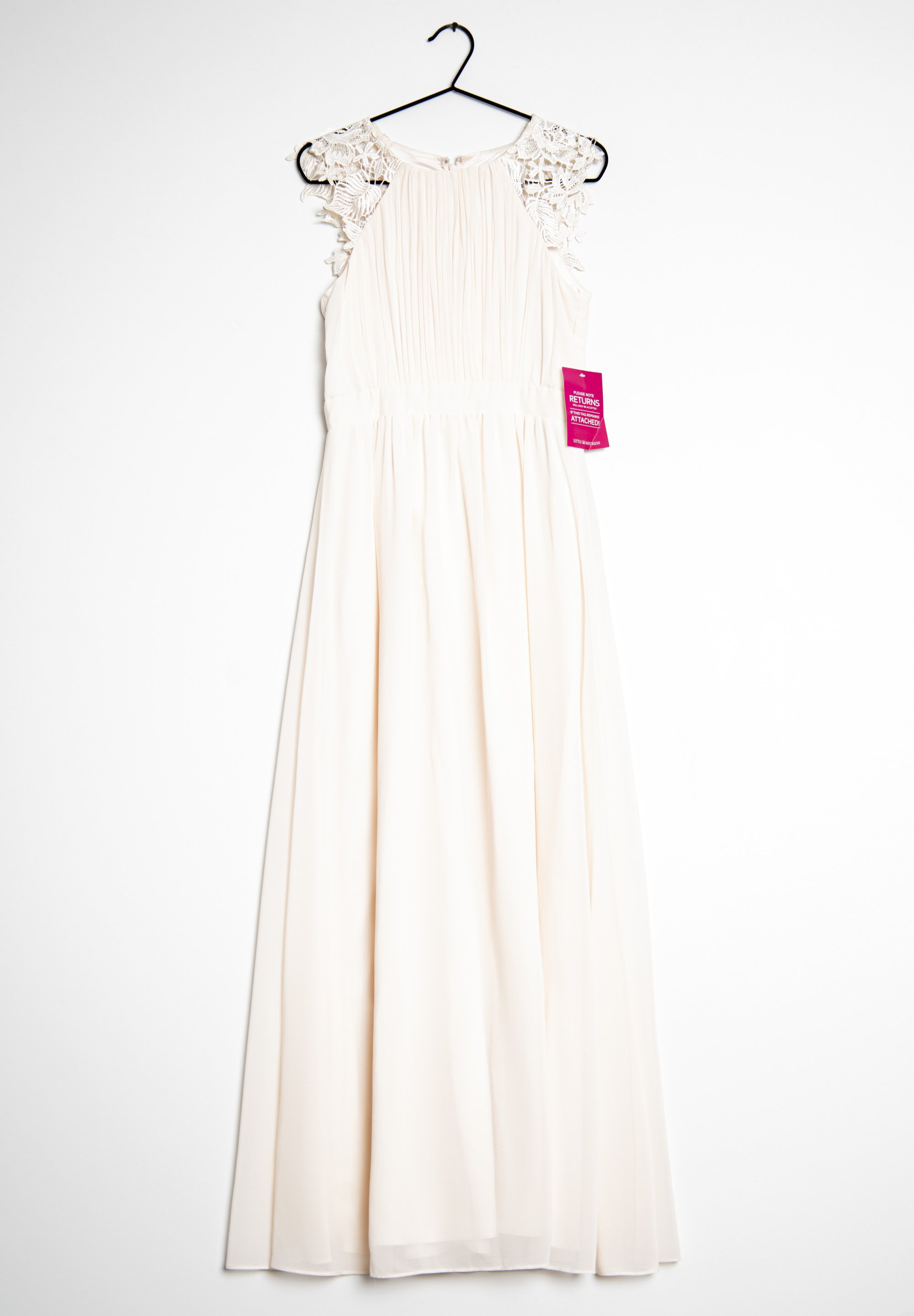 tan lace maxi dress 1970S Cream & Tan Lace Fringe Gown main image 0