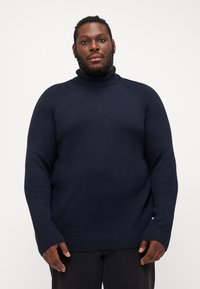 Jack & Jones JJPANNEL ROLL NECK - Pulóver - navy