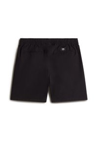Pantaloni corti neri con una cintura elastica, due tasche posteriori e una piccola etichetta. Realizzati in un tessuto morbido e leggero.