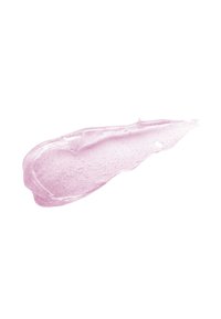 Gel traslucido rosa chiaro con una consistenza liscia e una leggera lucentezza. Il campione mostra una forma fluida e ondulata tipica dei prodotti topici.