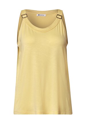 Street One, TOP MIT V-NECK UND DEKO-DETAIL - Débardeur - soft yellow