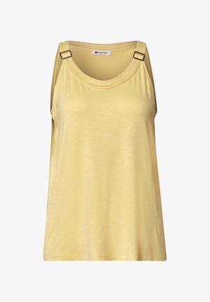 Street One, TOP MIT V-NECK UND DEKO-DETAIL - Top - soft yellow