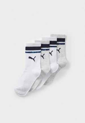 BOYS HERITAGE STRIPE CREW 4 PACK UNISEX - Calcetines - white / grey / blue