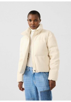 Gewatteerde jas - off white
