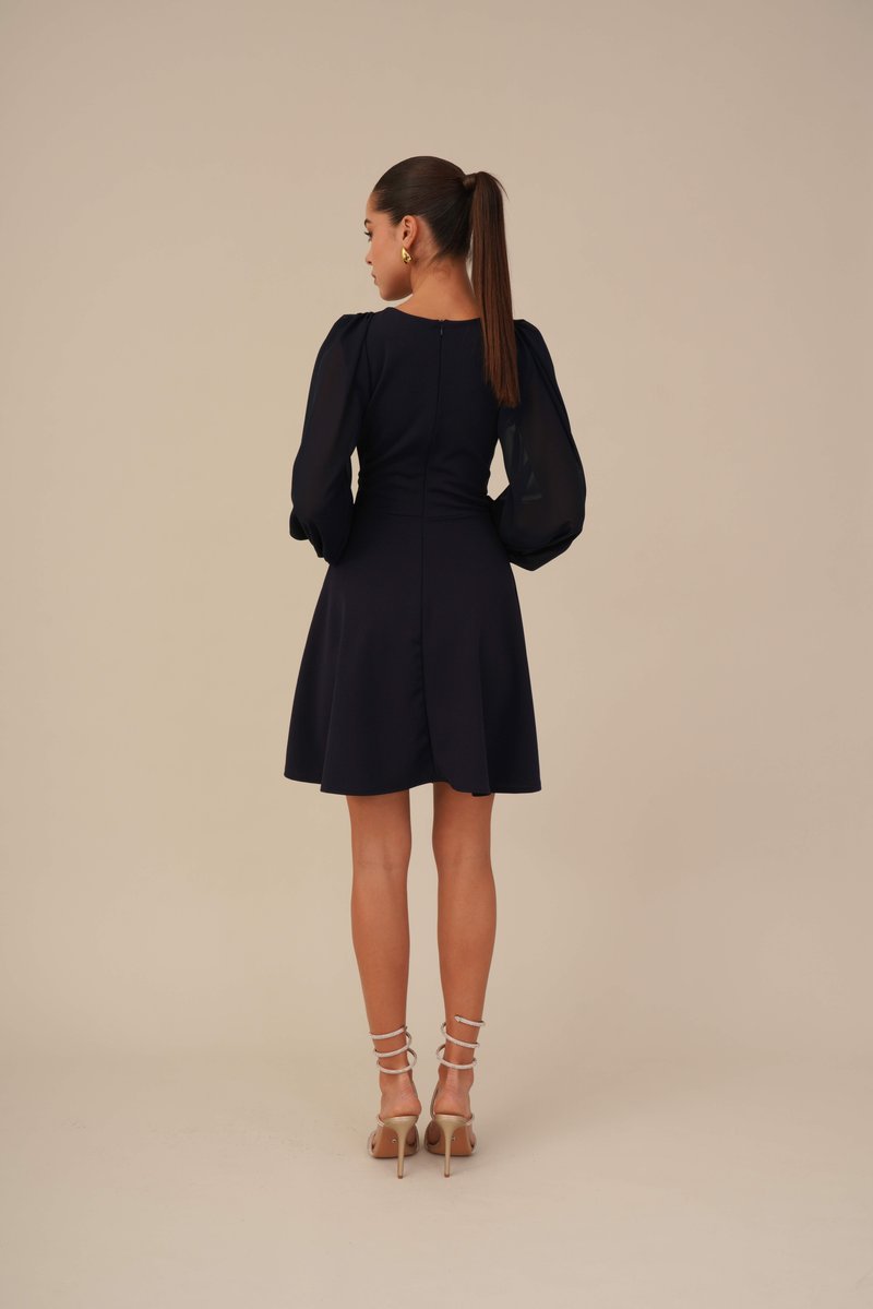 Robe Style Patineuse Closet - Taille 12, Haut Bleu Dentelle, Jupe Noire - Neuf Sans étiquettes