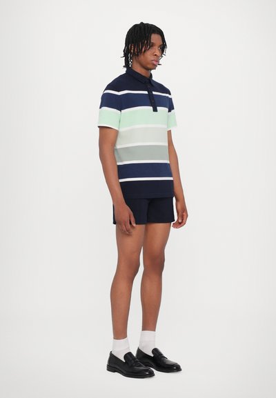 Ron Dorff BIG STRIPES - Polo marškinėliai - navy