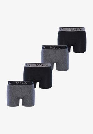 Phil & Co. Berlin 4 PACK - Boxer aderenti - schwarz anthrazit