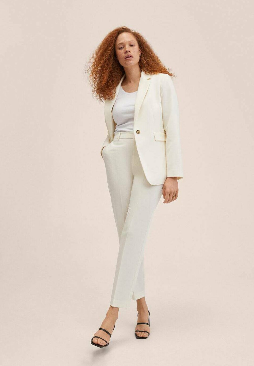 Mango BOREAL - Pantalones - ecru/crema - Zalando.es