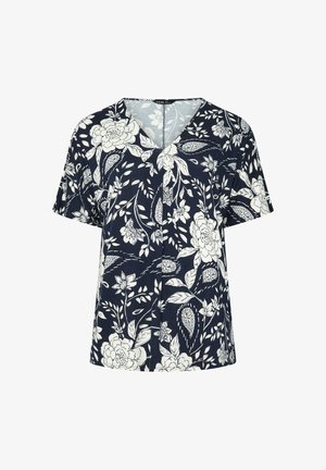 Yours Clothing, PLUS SIZE CASUAL TOPS - T-shirt print - navy