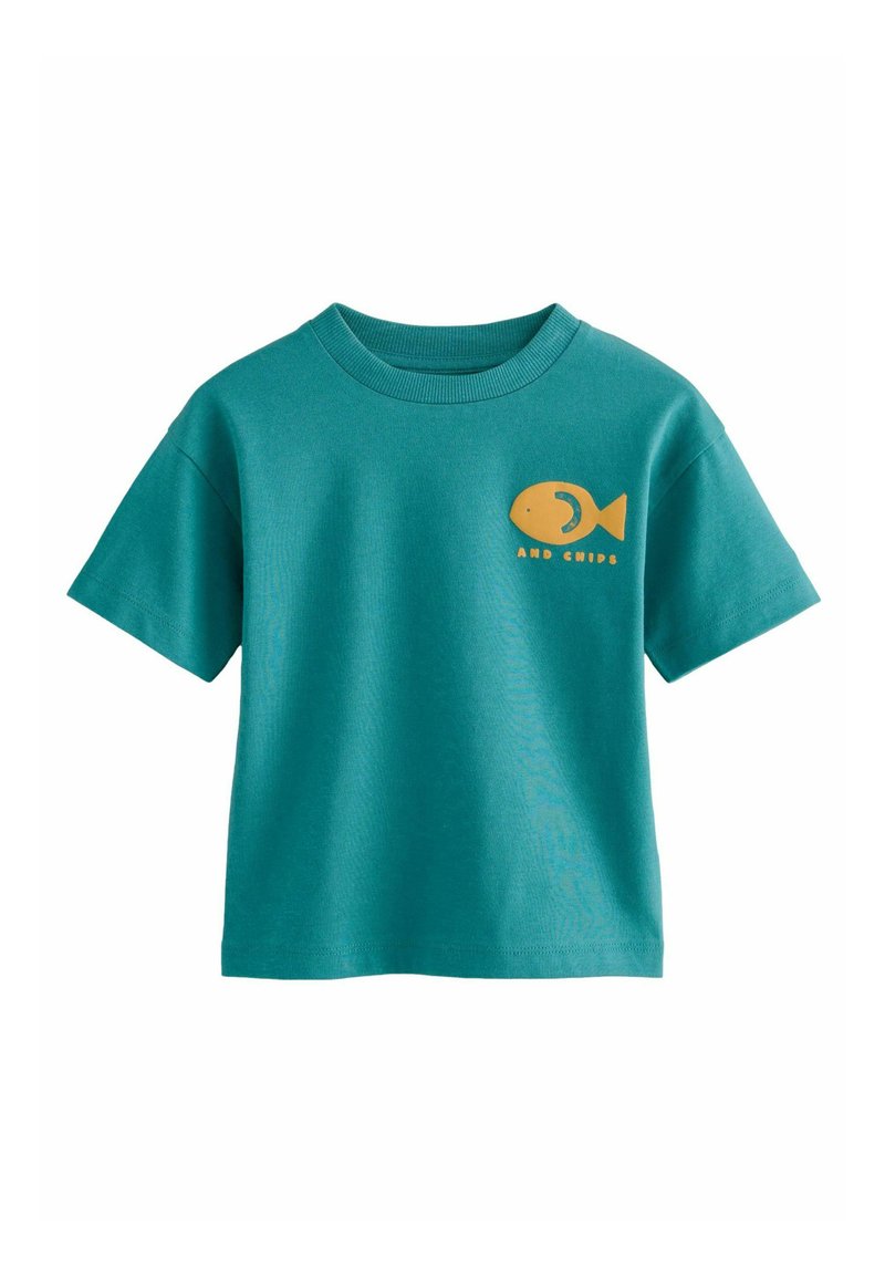 Next SIMPLE SHORT SLEEVE - Tričko s potlačou - green fish
