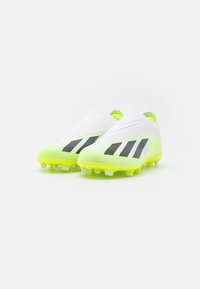 adidas Performance CRAZYFAST 1 FG - Fußballschuhe für festen Untergrund - footwear white/core black/lucid lemon