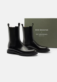 Scarosso WOOSTER - Botas - black /brushed calf