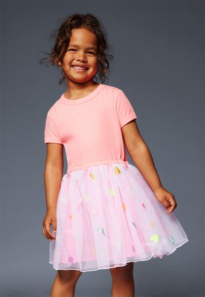 SHORT SLEEVED DRESS - Robe de jour - fuschia