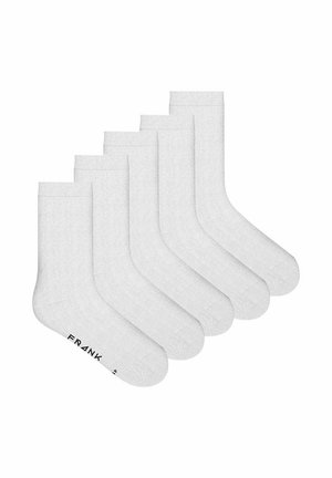 5P SOLID CREW - Strumpor - white