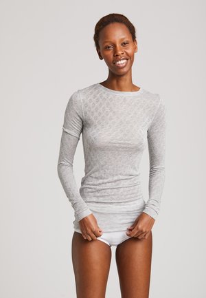 FERMI - Long sleeved top - light grey melange