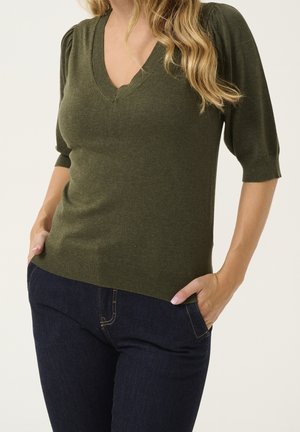 Pullover - mottled olive