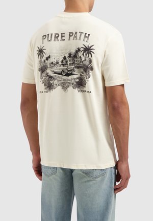 LOOSE FIT CREWNECK SS - T-shirt print - ecru