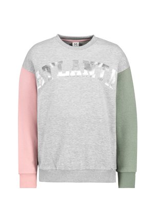 LANGARM MIT STÄDTENAMEN UND KONTRASTIERENDEN ÄRMELN - Sweatshirt - grau
