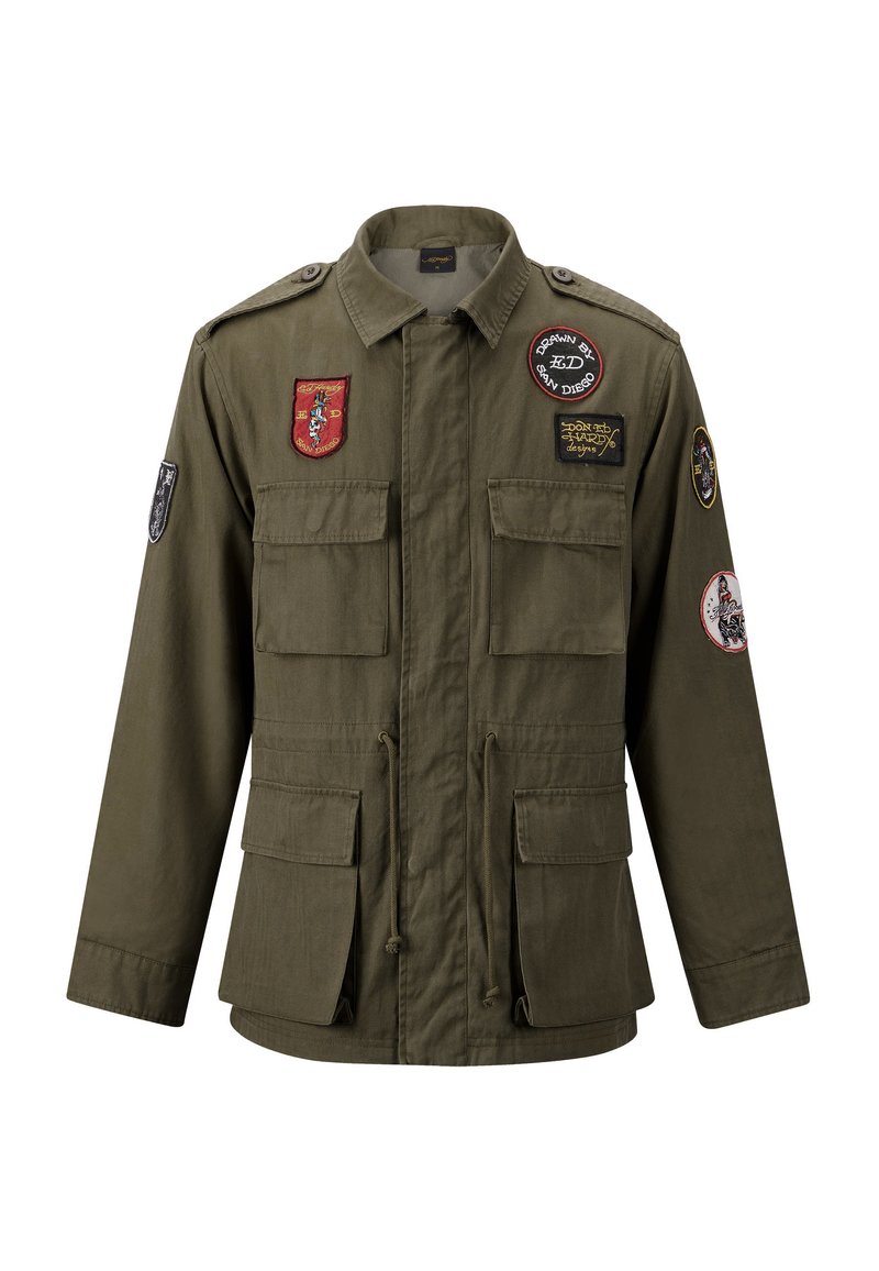 Ed Hardy Lichte jas kaki