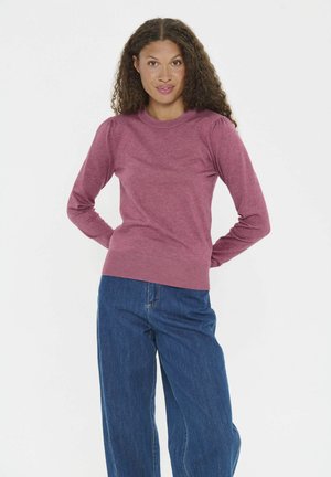 MILA - Striktrøje - red violet melange