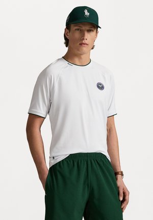 WIMBLEDON CUSTOM SLIM FIT MESH TSHIRT UNISEX - Triko s potiskem - ceramic white