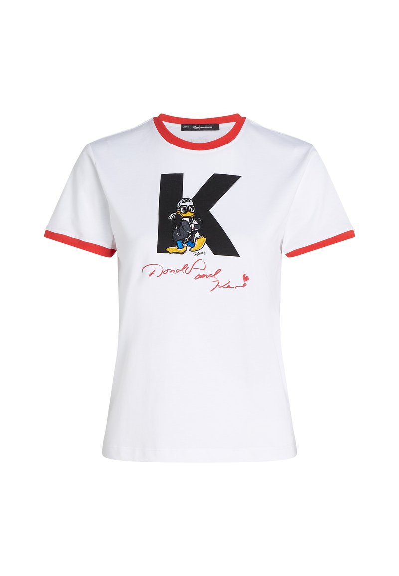 Karl Lagerfeld T-shirt print wit Karl Lagerfeld T-shirt print wit