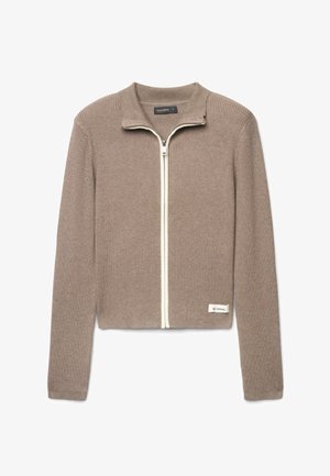 Calliope, MAGLIA TINTA UNITA - Cardigan - fango melange