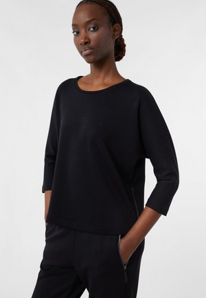 MIT FLEDERMAUSÄRMELN UND ZIPPER-DETAILS - Sweatshirt - schwarz