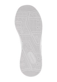 White sneaker outsole with textured grip. Features wavy and patterned elements, reinforced sides, and a central branding detail. Size 37.