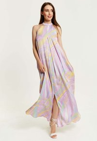 Liquorish ABSTRACT PRINT WITH A HIGH NECK  - Maxi dress - lilac