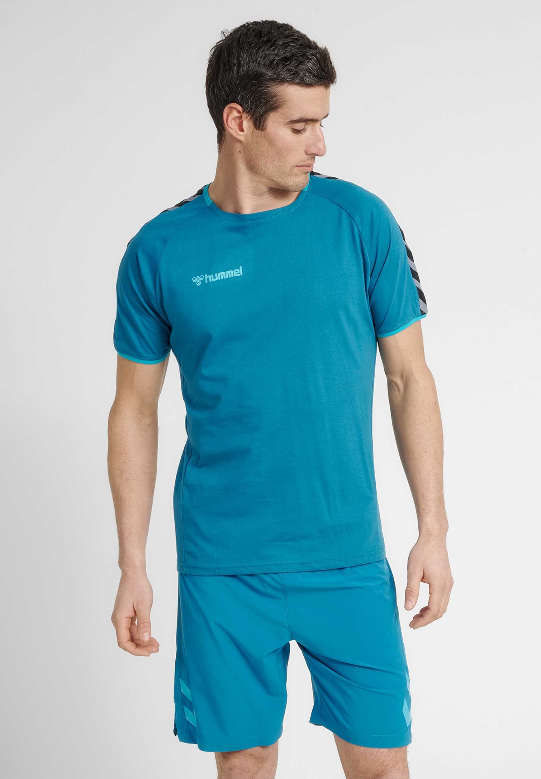 T-shirt Manches Courtes Hummel Hmlauthentic - Pour Homme - Coton Respirant - Logo Imprimé - Style Sport Décontracté