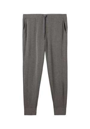 Grijze joggingbroek van zachte, gebreide stof met een elastische tailleband, verstelbare koord, zijzakken en geribbelde boorden bij de enkels.
