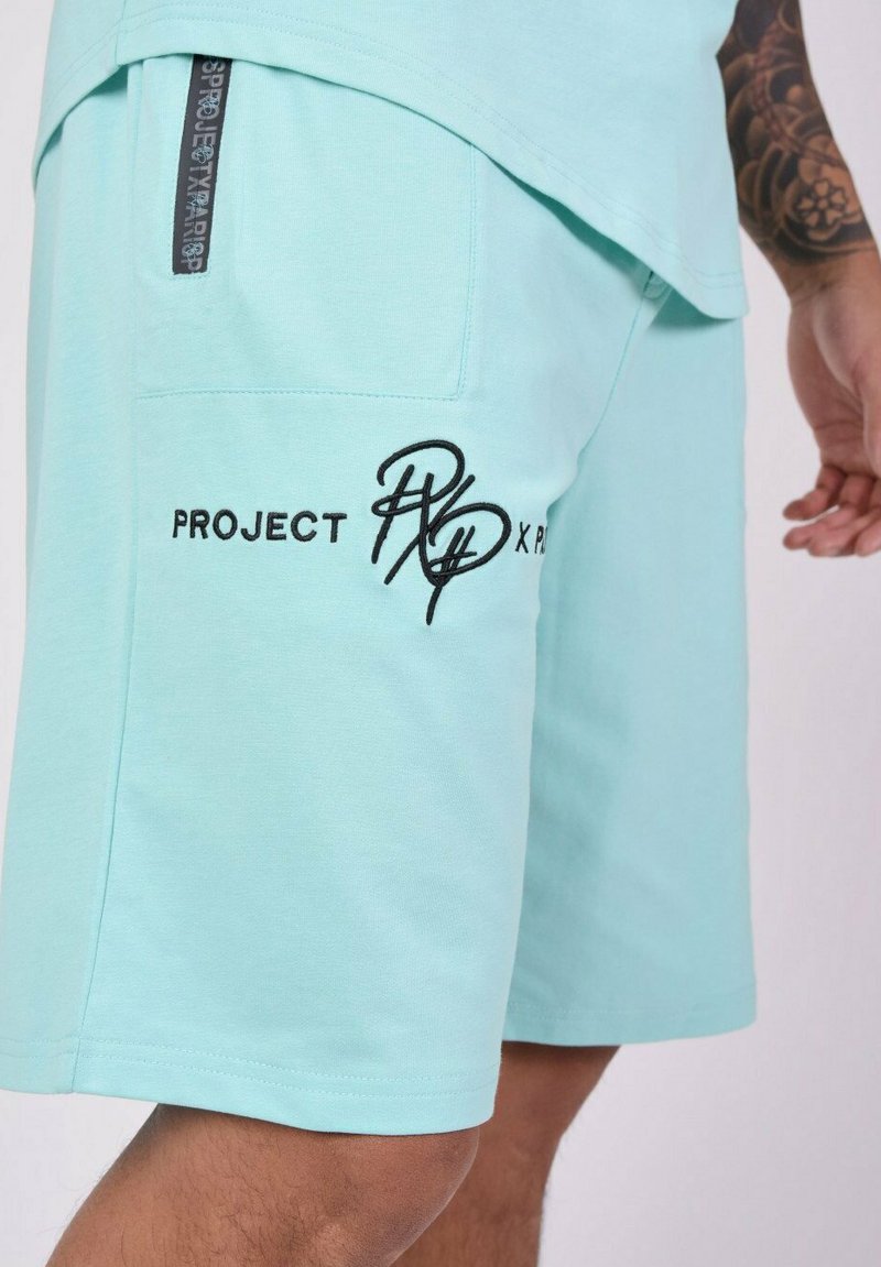 Project X Paris Short Homme Bande Colorée – Style Streetwear Confortable, Taille XL, Noir