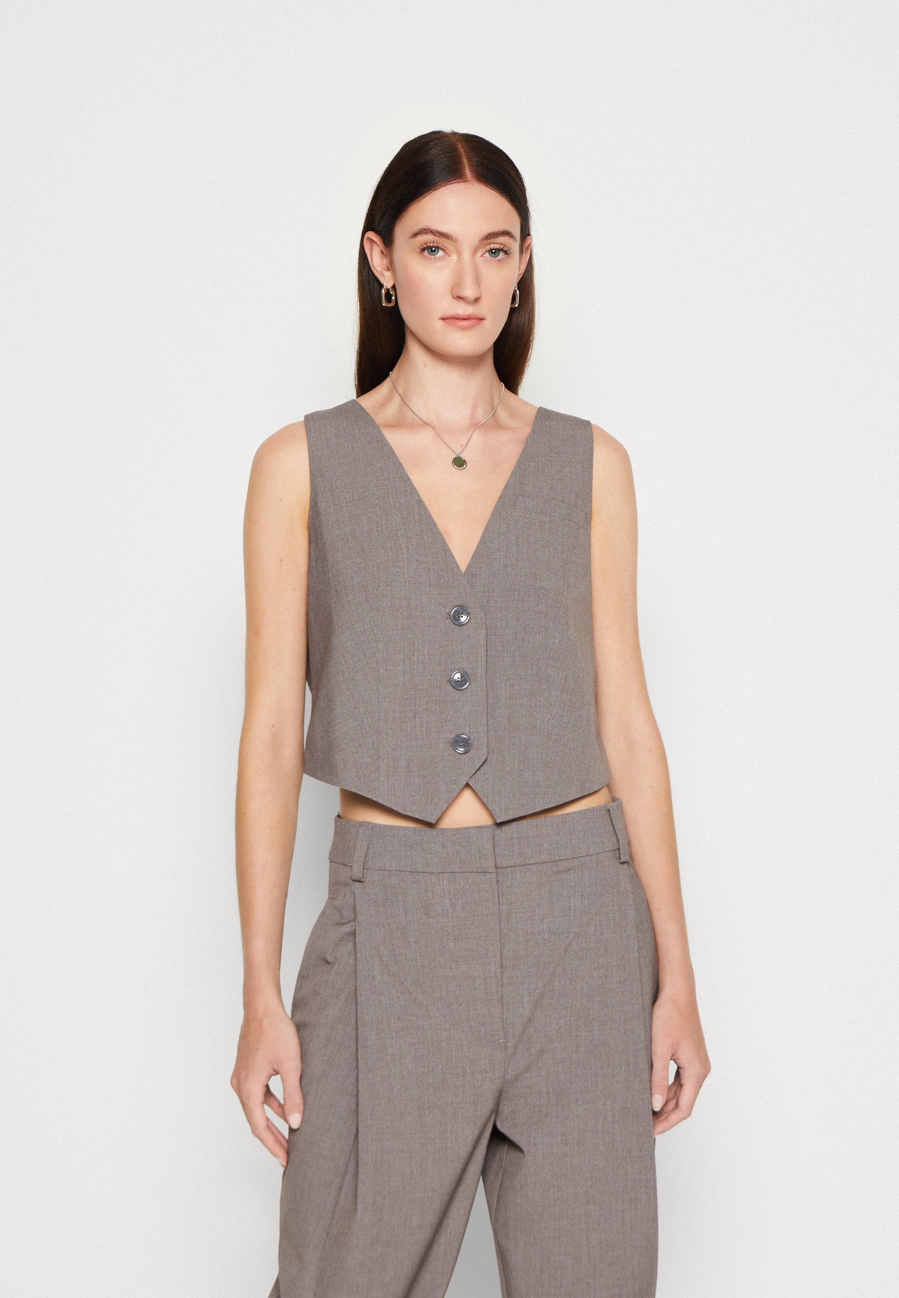 MSCH Copenhagen WAISTCOAT - Weste - grey melange/grau - Zalando.de