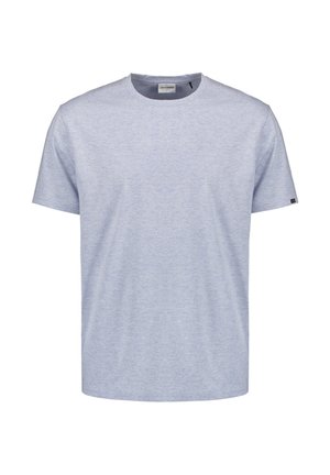 Katoenen t-shirt in lichtgrijs, met een ronde hals en korte mouwen. Eenvoudig, onverfraaid ontwerp met een relaxte pasvorm.